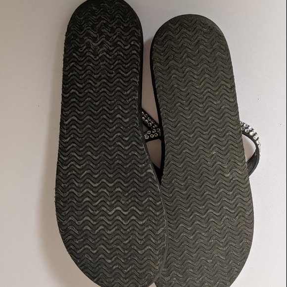 DISNEY MICKEY SANDALS SIZE 8.5 Black/Silver - Picture 3 of 4